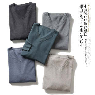 软糯细腻 针织衫 秋季 男纯色V领基础百搭长袖 毛衣 新款 打底苾备