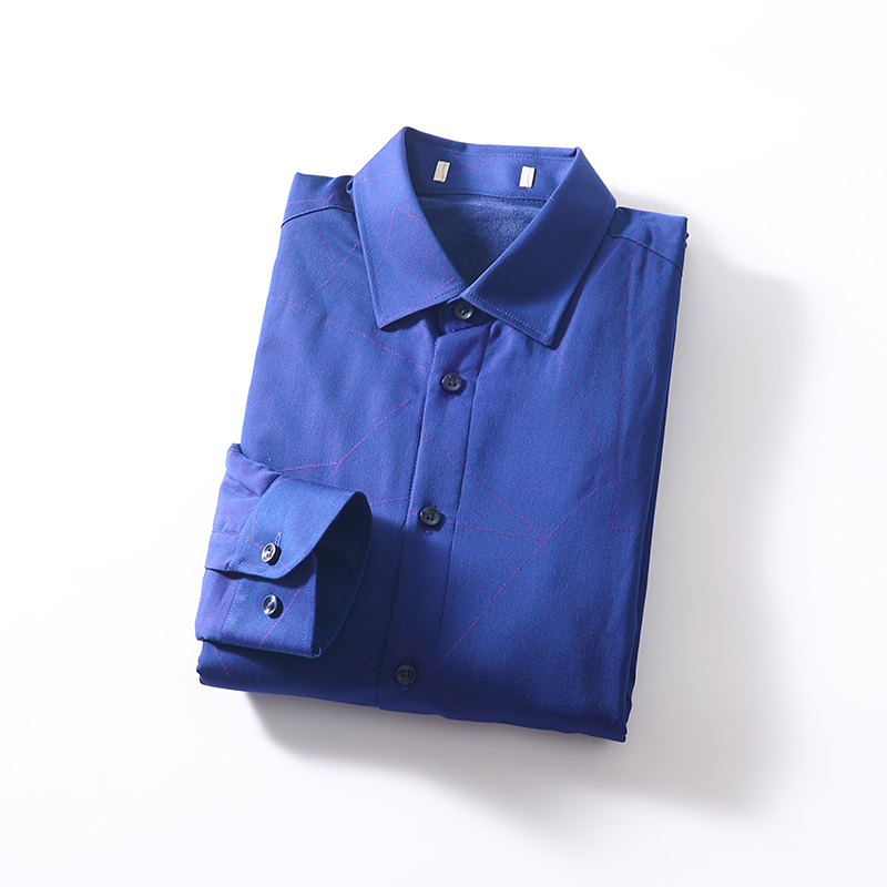 双层加绒加厚保暖商务长袖衬衫潮