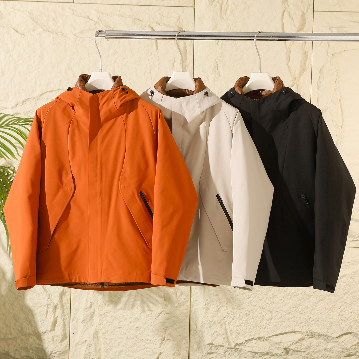 男90鹅绒内胆锁温保暖冲锋羽绒服