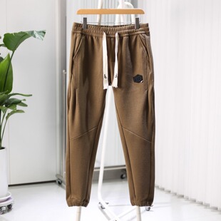 卫裤 双面磨毛面料 松紧腰弹力束脚防风休闲裤 秋冬男士 立体剪裁