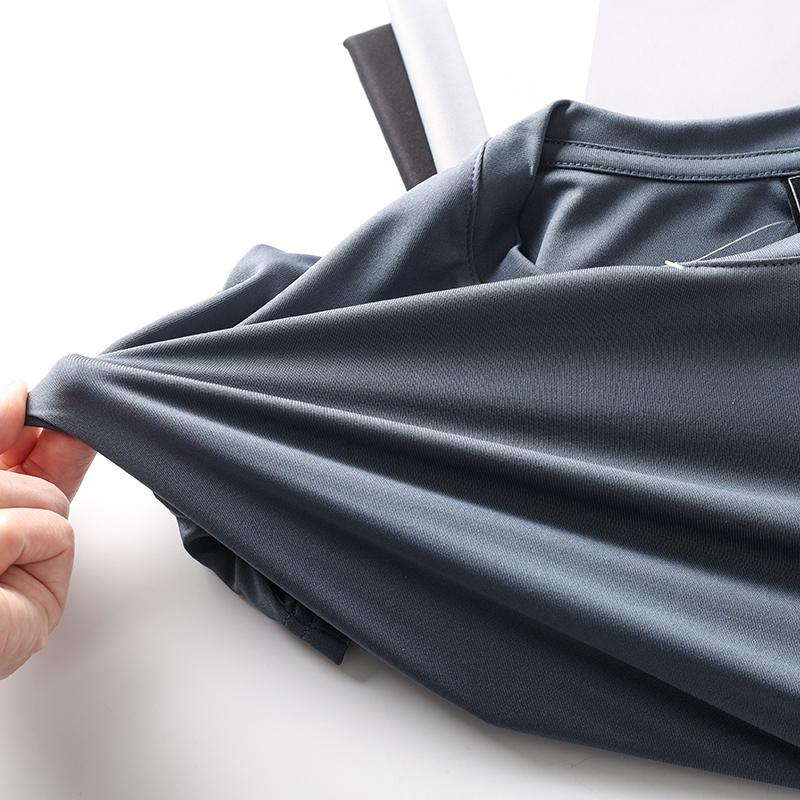 牛奶丝速干四面弹力刺绣短袖T恤