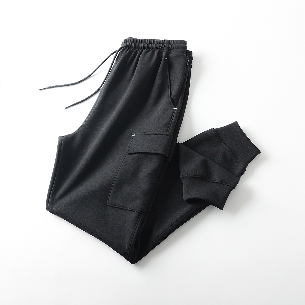 弹力空气层多口袋工装束口卫裤男