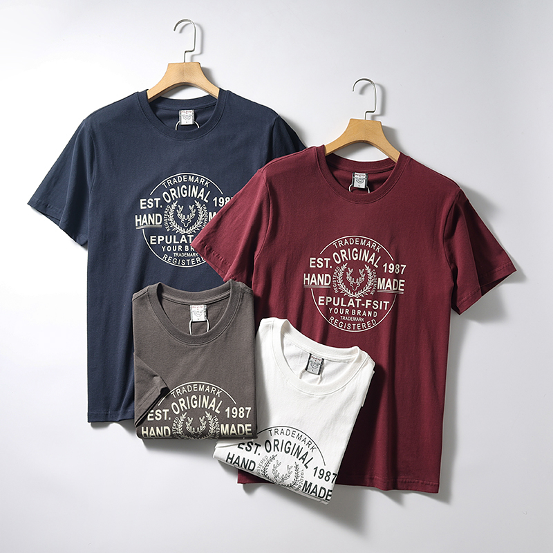 美式复古印花水洗磨毛短袖T恤衫