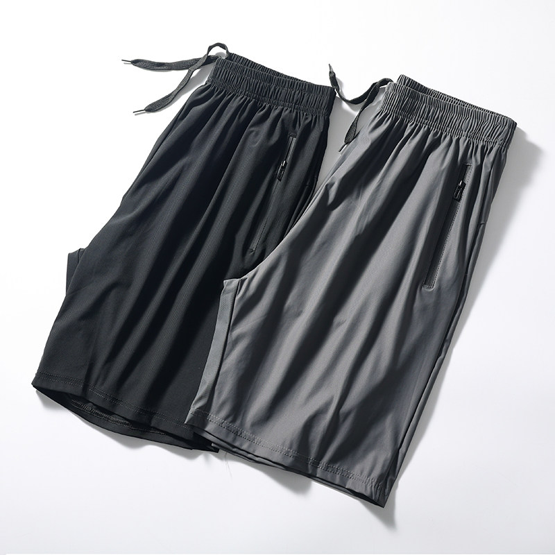 冰丝运动短裤！压胶拉链口袋！夏季男士薄款弹力透气速干休闲五分