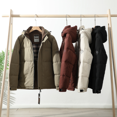 户外防泼水加厚连帽面包服棉服男