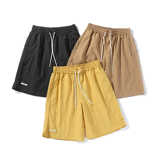 夏季 耐磨防撕裂 男士 松紧腰直筒五分裤 机能户外 短裤 速干透气