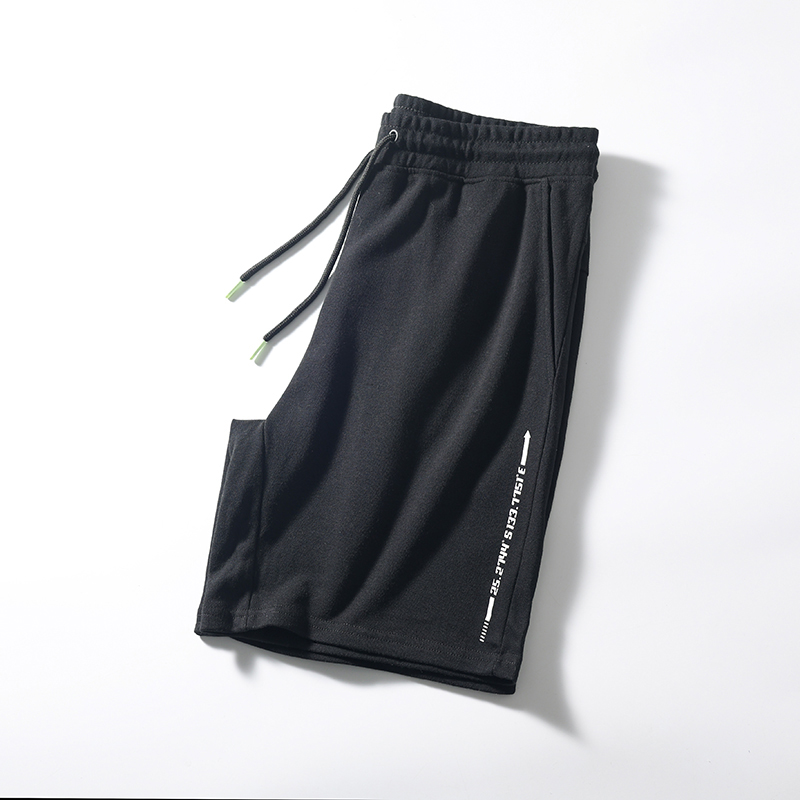 舒爽毛圈棉轻薄透气直筒运动短裤