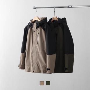 科技三防面料！摇粒绒仿羊羔绒内胆！男士户外三合一羽绒服冲锋衣