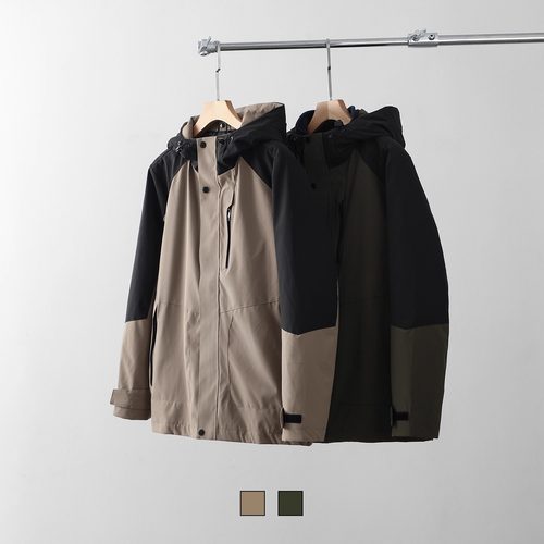 仿羊羔绒内胆三合一羽绒服冲锋衣