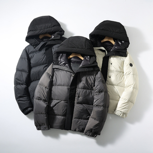 科技三防哑光面料！700蓬松度！90白鸭绒！冬季男抗寒连帽羽绒服