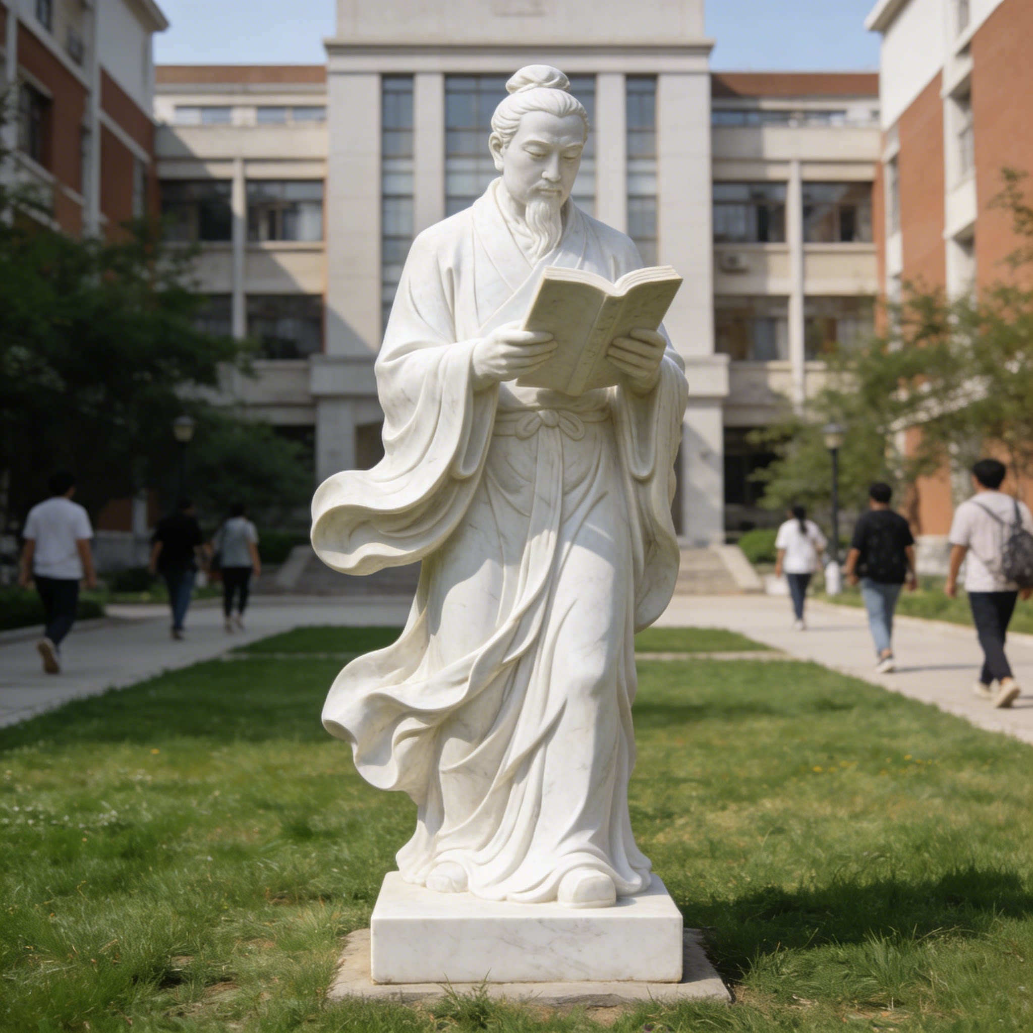 定制校园广场半身胸像全身像雕塑大型石雕人物雕像名人伟人肖像