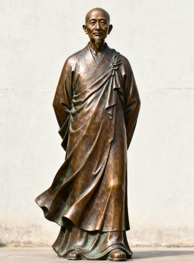 弘一法师户外摆件汉博雕塑人物