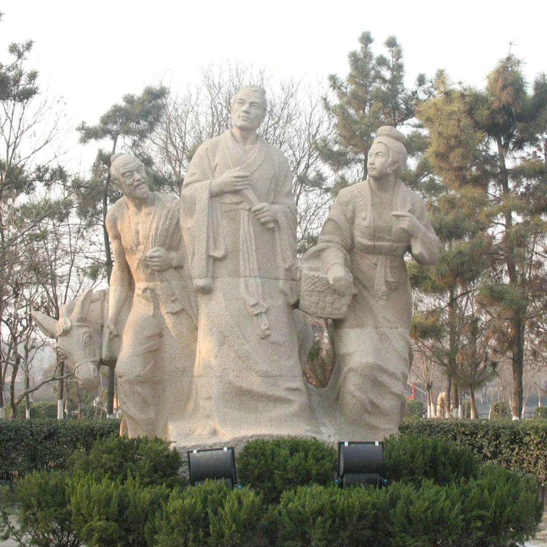 汉白玉全身像雕塑大型石雕人物雕像定制校园广场石雕名人伟人肖像