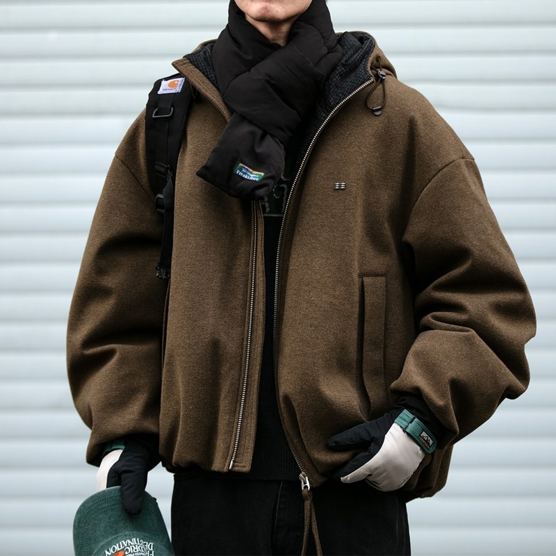 90白鸭绒连帽羽绒服男女可穿冬季加厚保暖定制呢料高级感防风外套