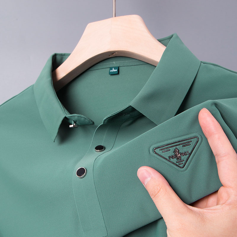 中年爸爸高端轻奢冰丝短袖T恤