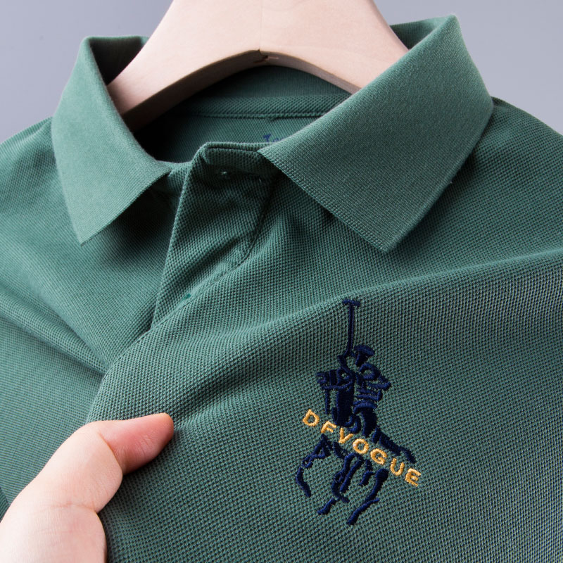 珠地面料100%纯棉经典polo衫