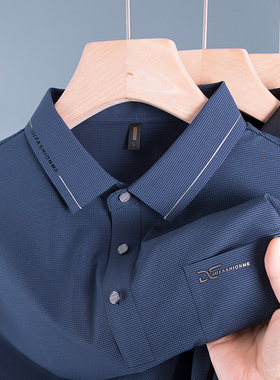 男士短袖T恤夏装上衣服新款POLO衫父亲节中年爸爸装P0LO40岁50