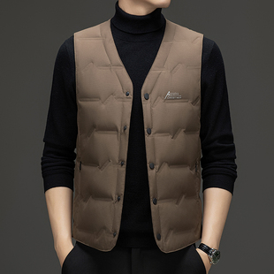 中年男士 打底上衣 马夹甲外套背心外穿贴身轻薄羽绒马甲爸爸秋冬装