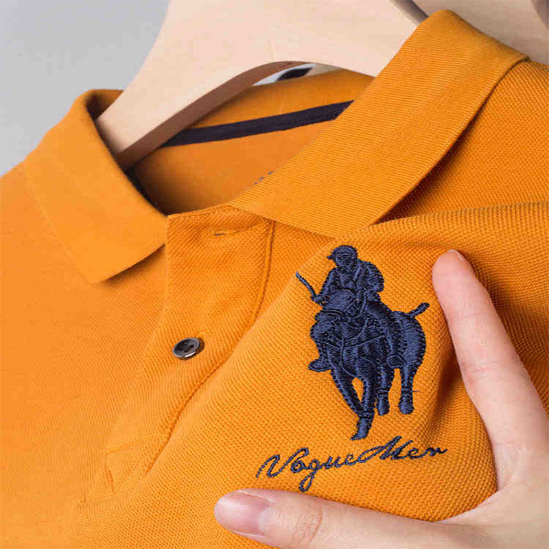 长袖t恤保罗POLO衫男士纯棉卫衣刺绣马球春秋季上衣中年爸爸装土