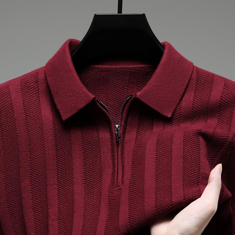 爸爸秋冬季针织本命年打底毛衣