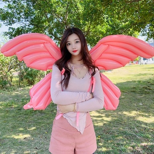 网红大号天使翅膀铝膜气球玩具儿童生日派对布置拍照表演蝴蝶翅膀
