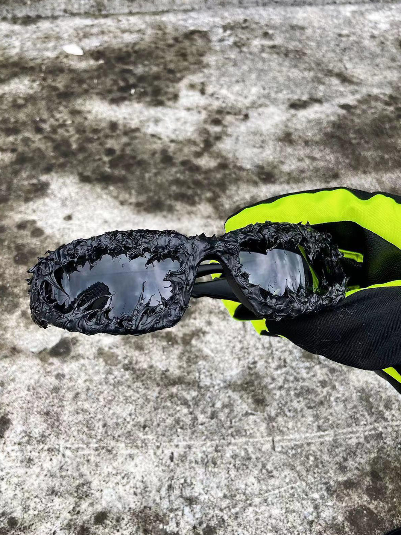 欧美嘻哈前卫先锋墨镜太阳镜辣妹个性滴胶偏光镜美式暗黑风小众酷