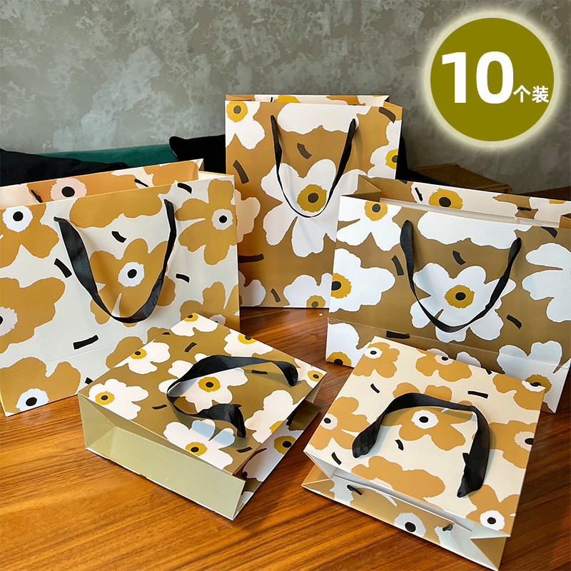 白卡纸袋ins风简约礼品袋工厂店