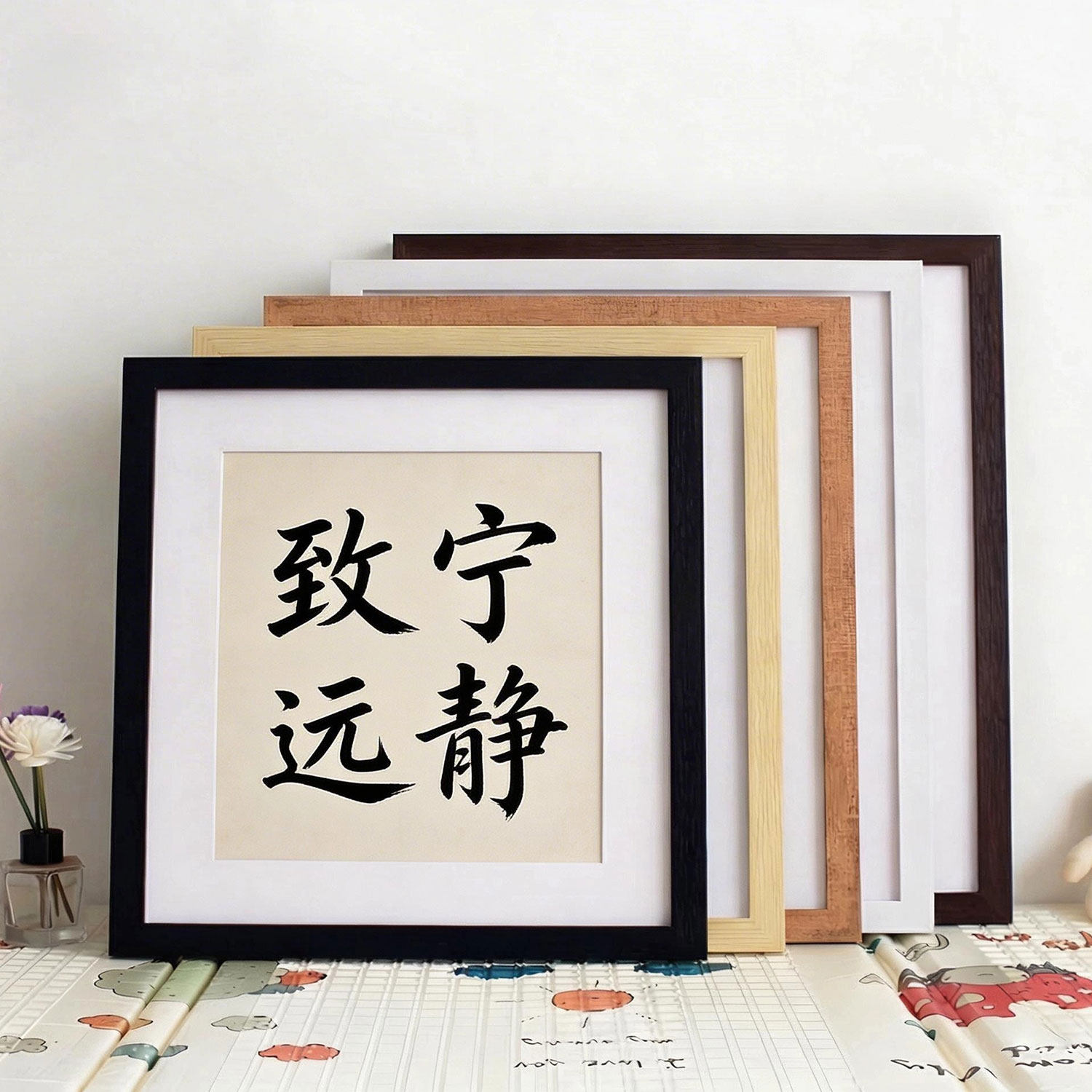 正方形画框空框33X33十字绣钻石画相框摆台挂墙定制书法装裱儿童