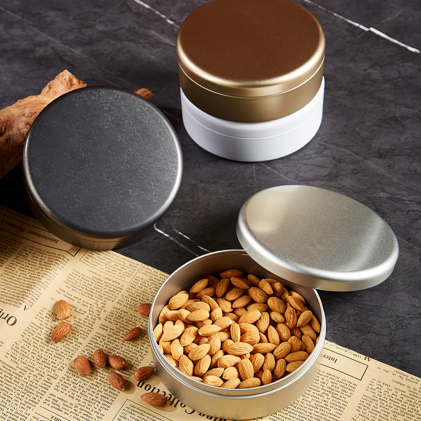 锡铁罐曲奇饼干蛋卷6寸巧克力糖果仔饼牛肉干铁盘 可烤箱内烤蛋糕