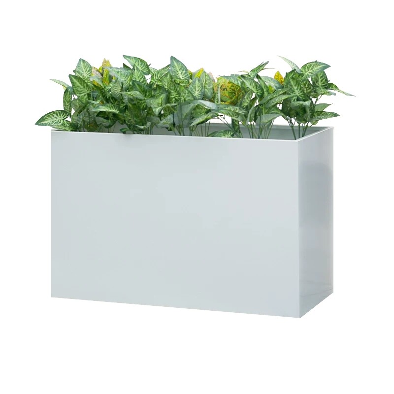 户外组合铁艺花箱长方形花坛售楼部隔断围栏商业街外摆树池花池钵