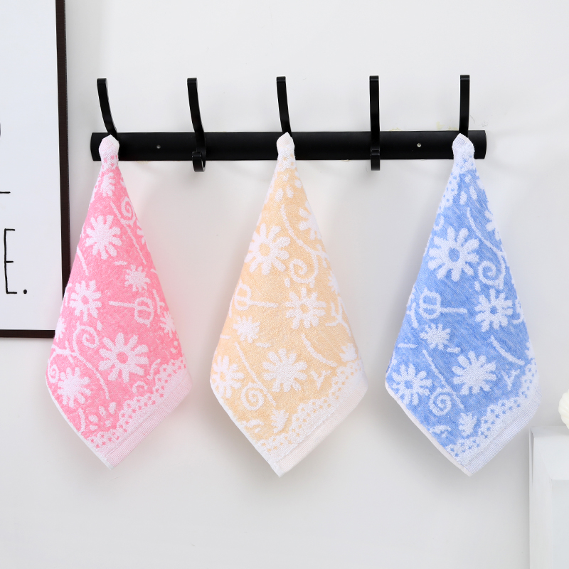 儿童毛巾洗脸全棉无捻竹纤维抑菌吸水幼儿园宝宝口水巾正方形