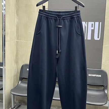 2026春季新款 弯刀卫裤男女抽绳潮牌 宽松休闲阔腿运动长裤17008