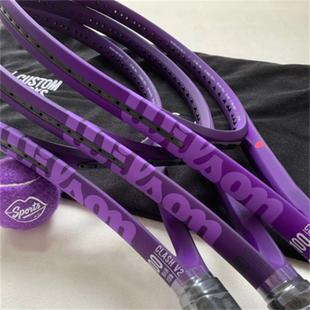 代购WILSON Clash 100L V2威尔胜丝绒紫定制拍比赛训练网球拍DIY