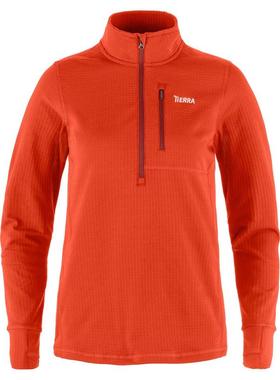 代购Mammut女士抓绒衣保暖透气快干户外上衣半拉链立领保暖上衣