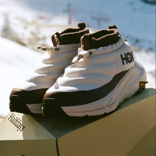 代购HOKA Kaha 2 GTX x Halfdays联名款奶茶色户外防水保暖雪地靴