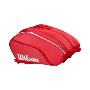 備透氣隔層耐用結構便捷攜帶紅色 Wilson威爾勝網球包保護裝