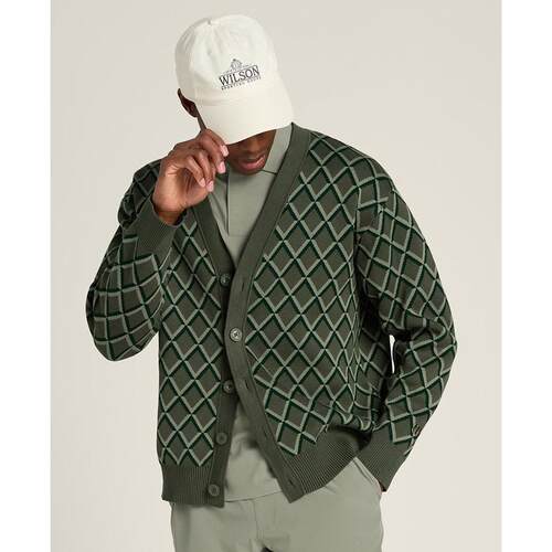 代购Wilson威尔胜男士开衫透气保暖针织柔软日常休闲毛衣爆款