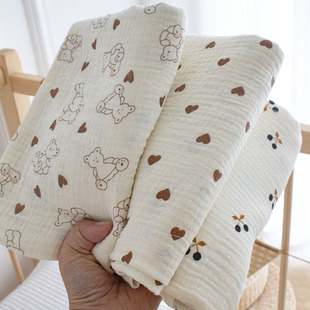 2层纱布包单初生婴儿纯棉a类夏季 超薄空调被子宝宝盖毯浴巾 薄款