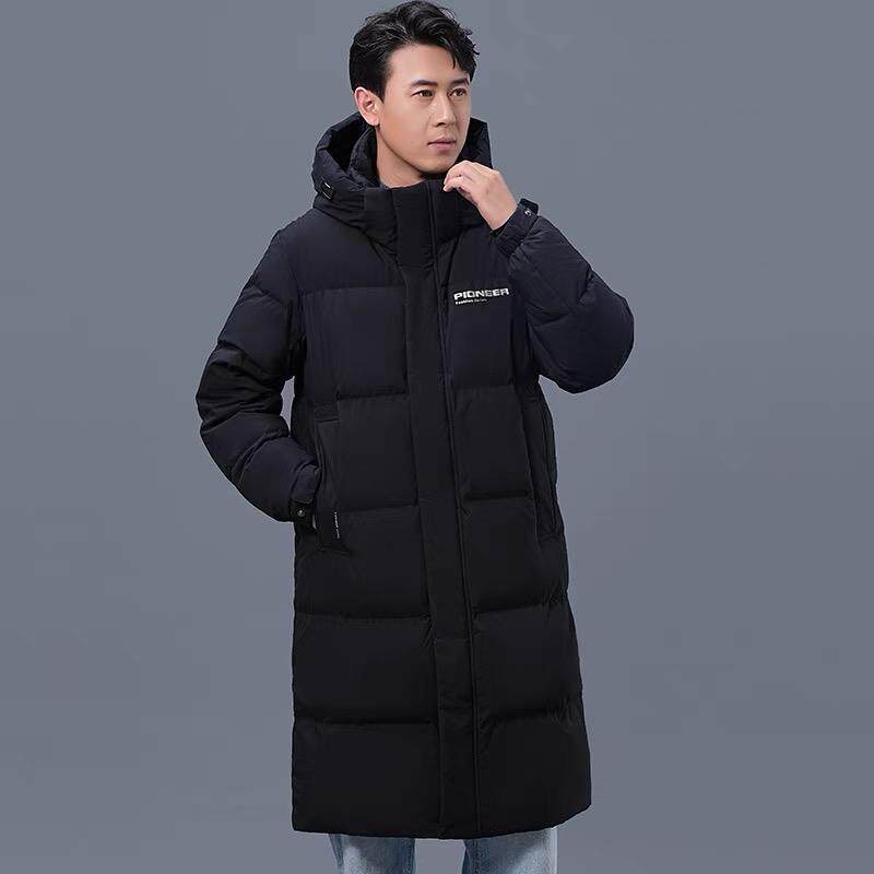 杰奥羽绒服新款时尚男鹅绒长款宽松大码冬季外套过膝冬季外套2001