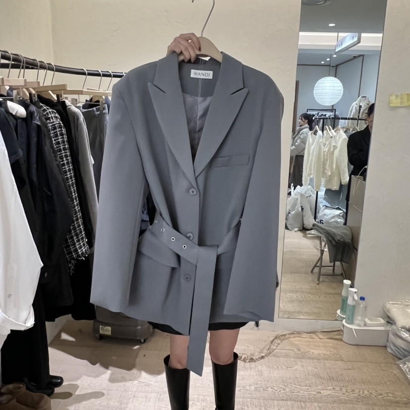 W AND J东大门㊣实拍女装新款推荐热卖时尚25秋冬夹克含腰带,运动/瑜伽/健身/球迷用品,电竞夹克/外套,淘宝优惠券,粉丝福利购,淘宝优惠卷