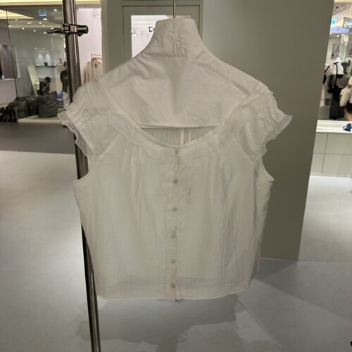 LYSM/MORE THAN YESTERDAY㊣东大门代购女士新品休闲衬衫褶边