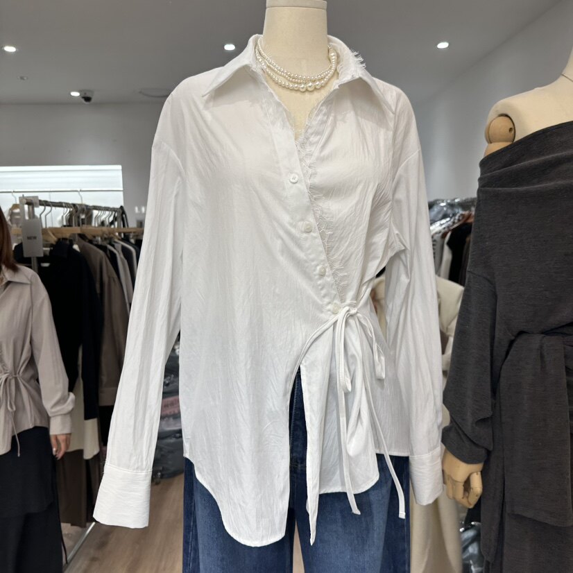 LEWIN东大门㊣实拍女士新品休闲推荐25秋冬时尚人气衬衫蕾丝