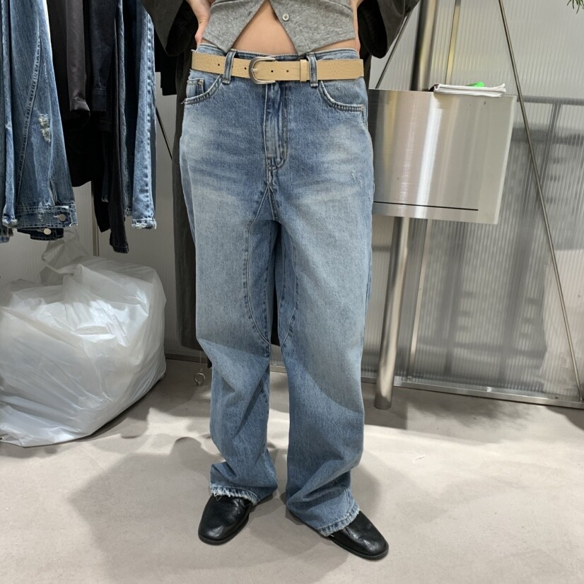 TEMPTING㊣东大门代购女士26秋冬新品休闲时尚真品人气牛仔裤图片
