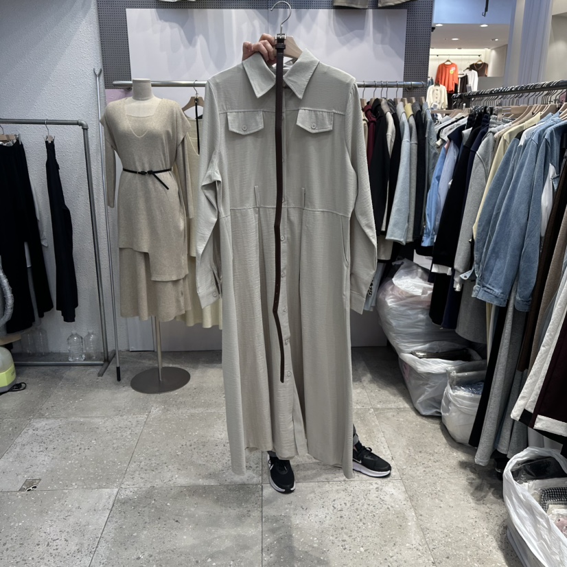 BLOOM-Q东大门㊣实拍女装新款休闲时尚人气连衣裙不含腰带