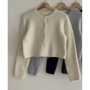 OT东大门㊣实拍女装 圆领开衫 新款 人气25秋冬针织衫 热卖 BREEZE