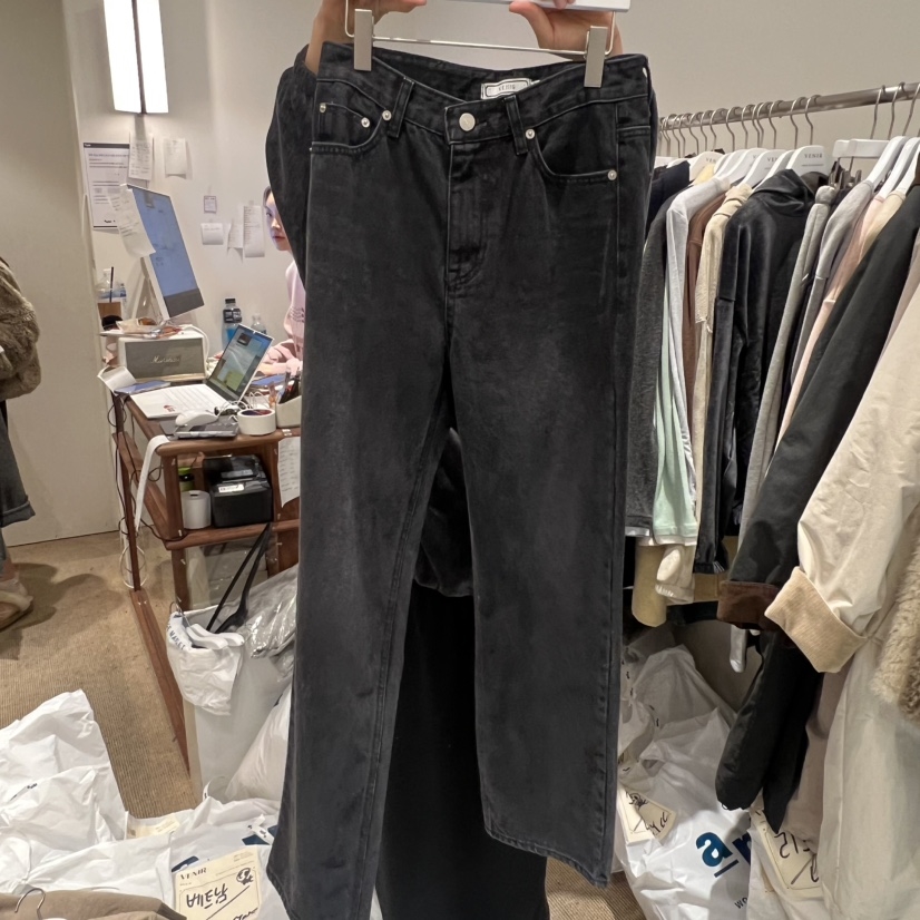 VENIR-a东大门㊣代购女装新品热卖人气休闲推荐牛仔裤内里绒