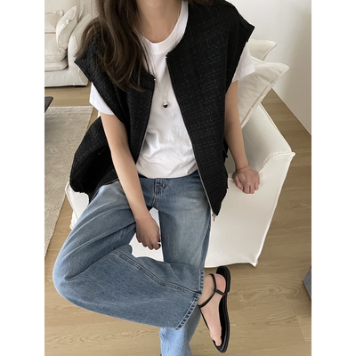 ATHEA韩国代购㊣女装新款推荐休闲26春夏马甲不含内搭粗花呢