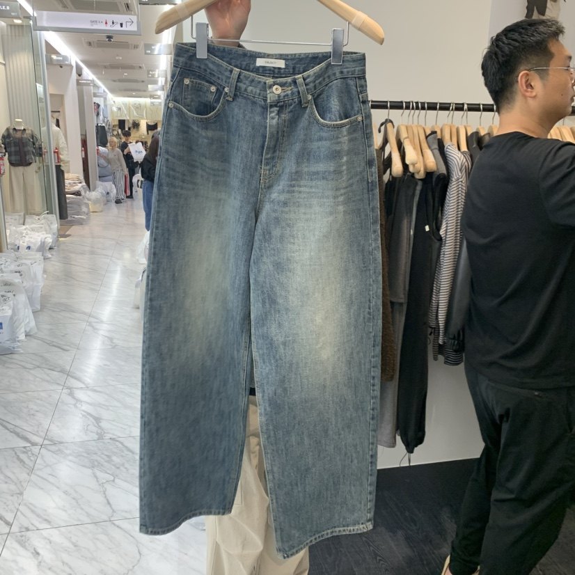 OBJECT东大门㊣实拍女装新款热卖推荐休闲真品时尚牛仔裤复古