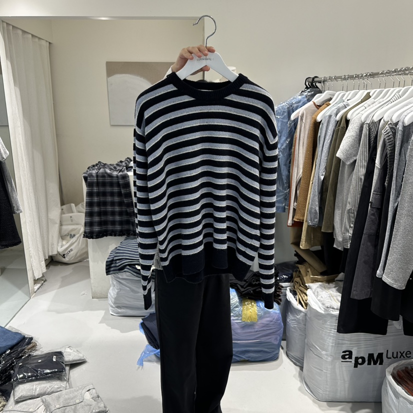 LORING RE-I/BARE东大门㊣实拍女装新款时尚25秋冬针织衫