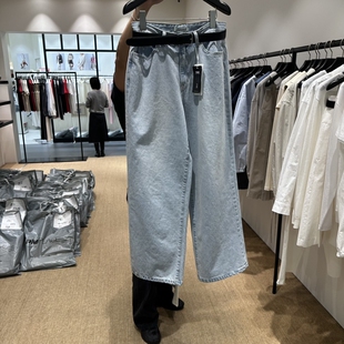 FEBRUARY 11东大门㊣实拍女士新品真品牛仔裤不含腰带直筒牛仔